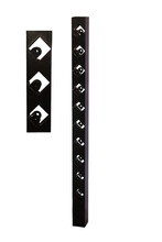 T-stolpe Tallkobben sort 7 x 7 x 91 cm - Steel design